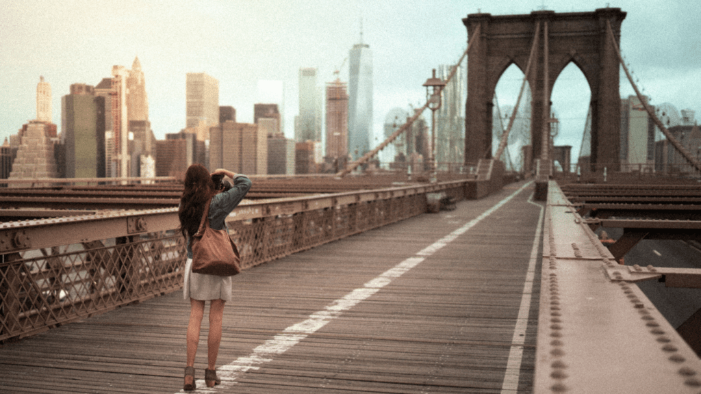 a person in a bridge