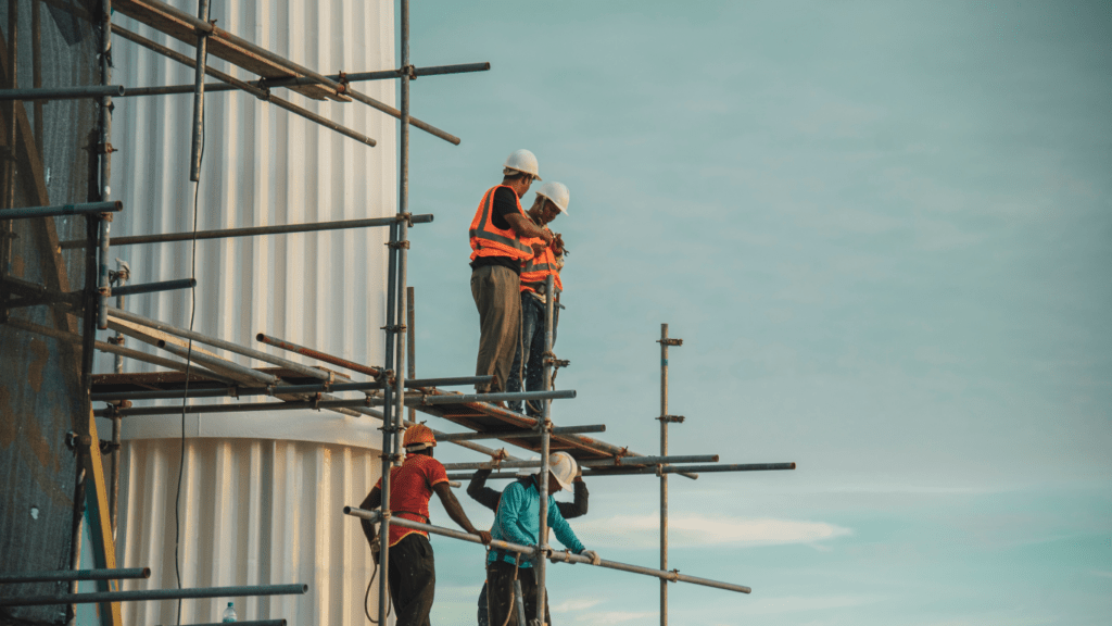 a person working on construction site