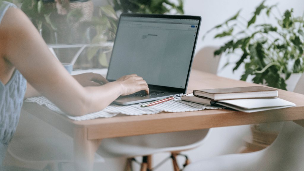 a person working on a laptop