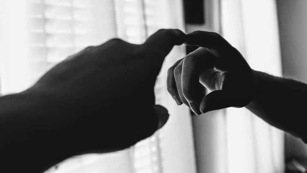 close up image of a person finger