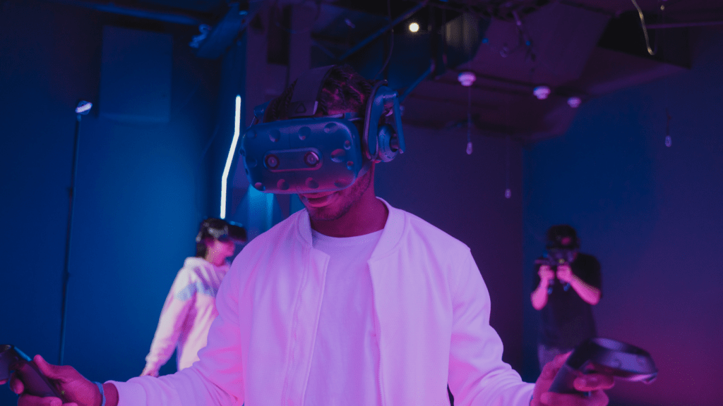 a person using a vr headset