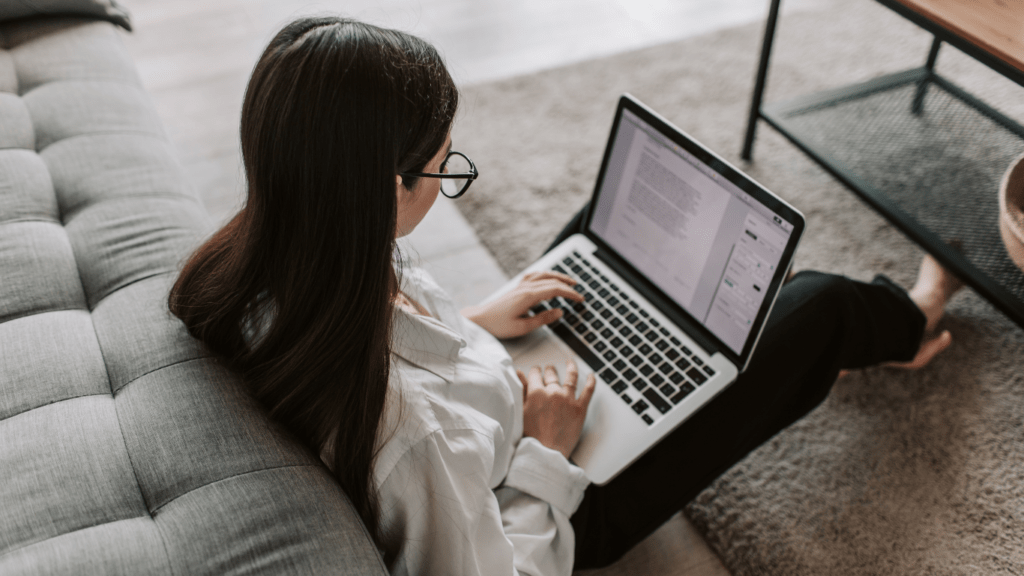 a person working on a laptop