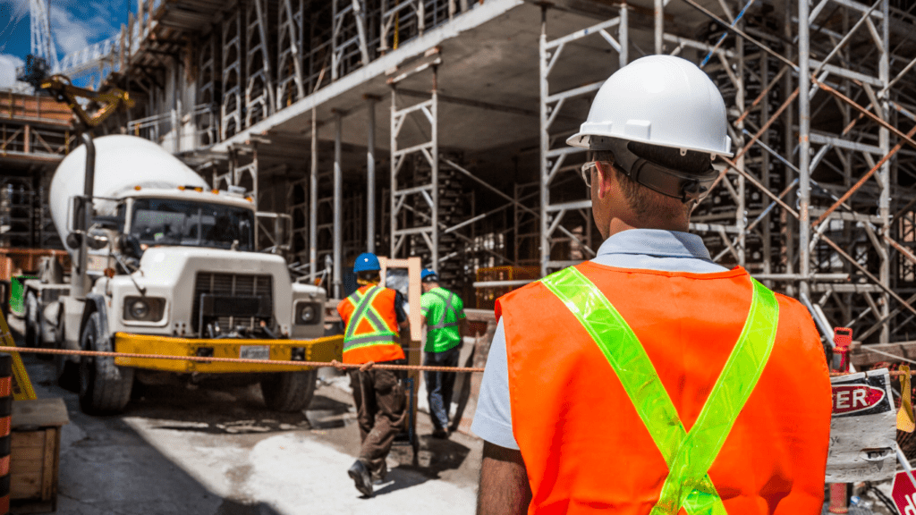 a person working on construction site