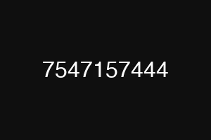 7547157444